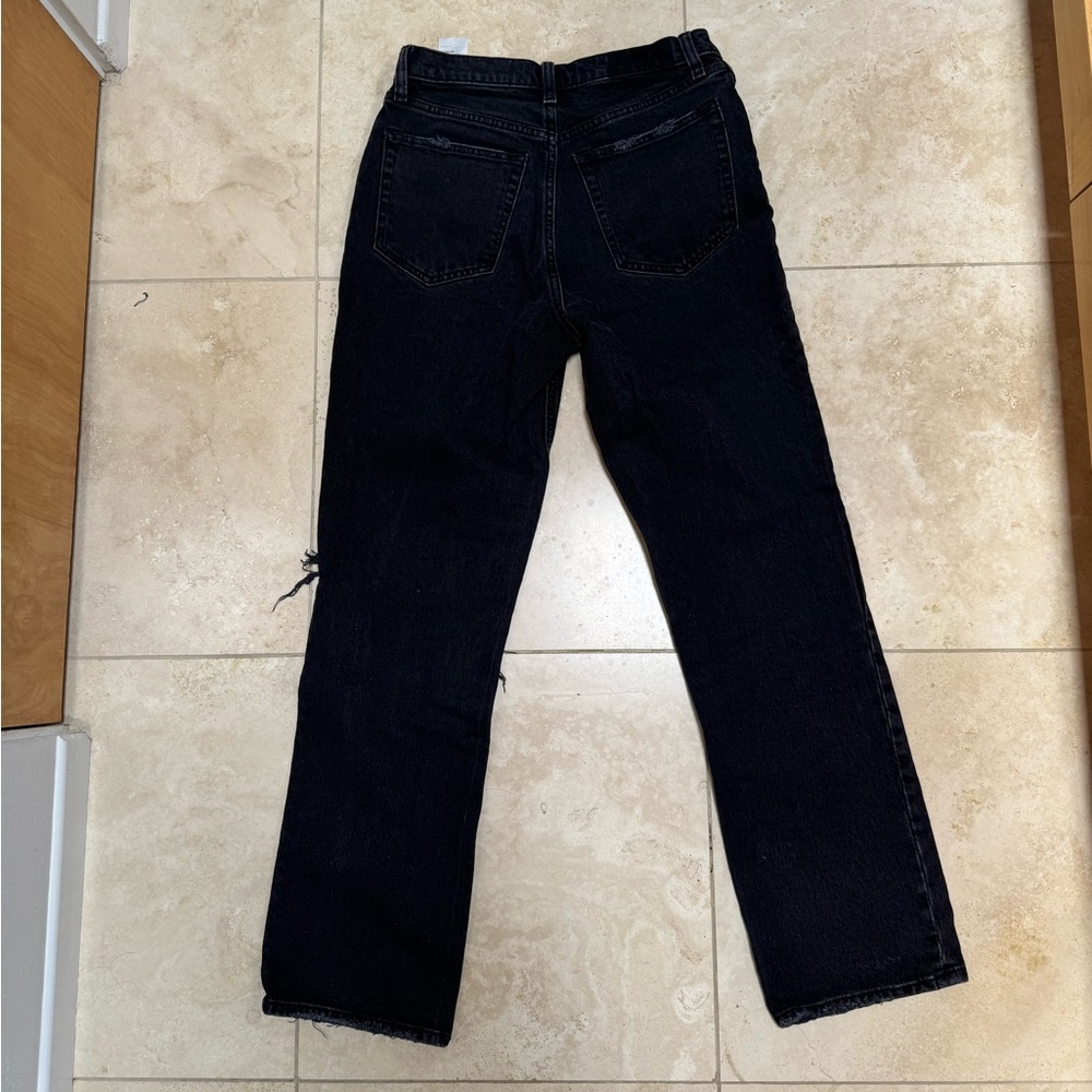 Abercrombie Black 90’s Straight Ultra High Rise Jeans - Picture 5 of 6